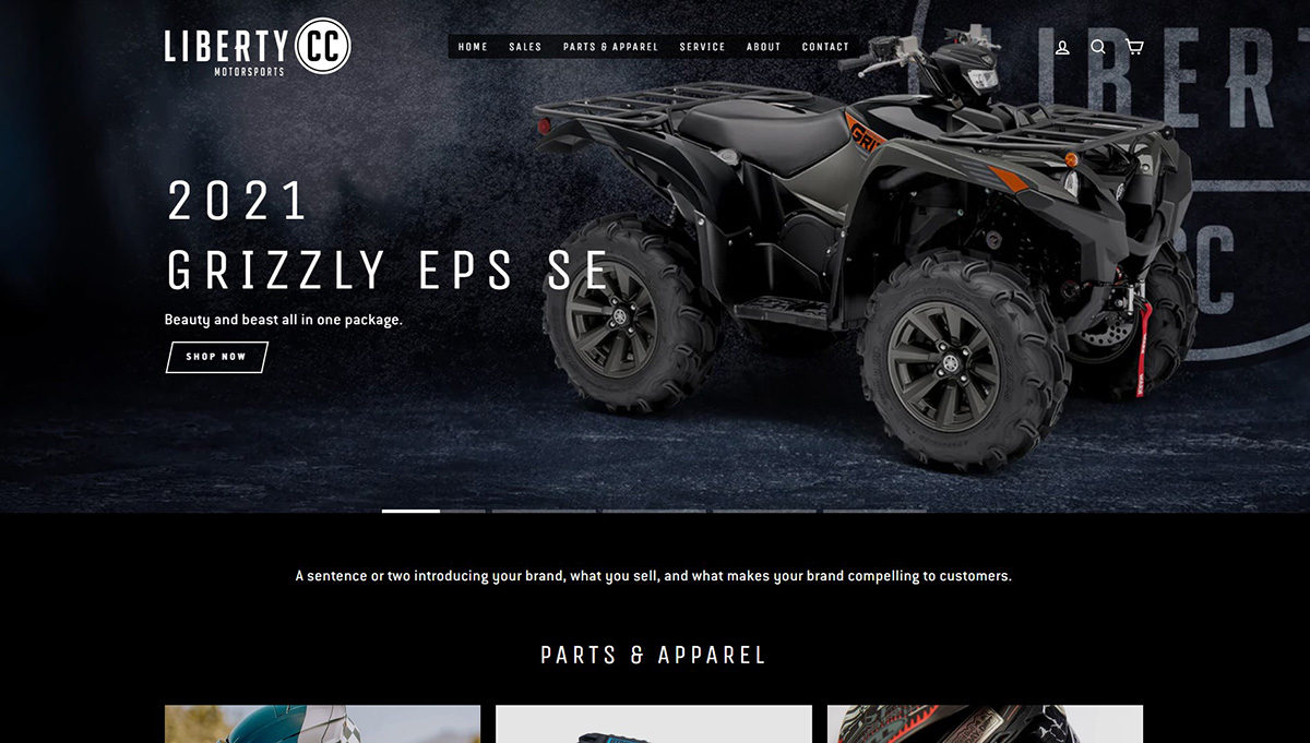 A picture of a Yamaha Grizzly ATV.